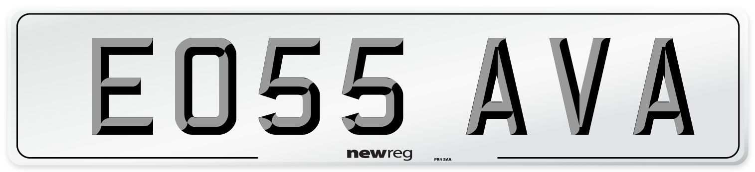 EO55 AVA Number Plate from New Reg